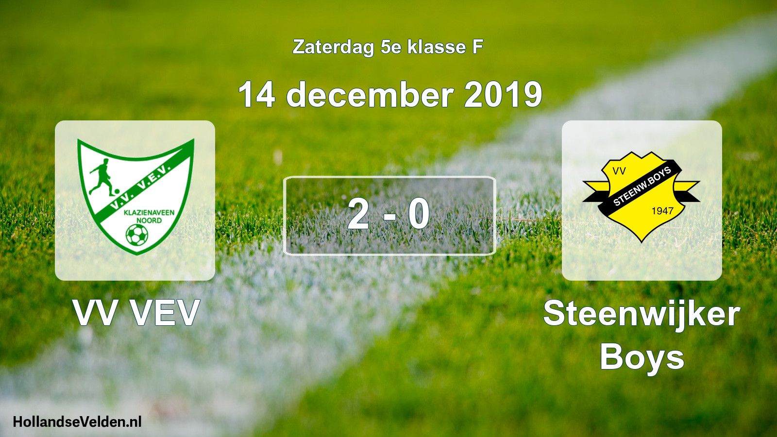 Total number of matches played: VV VEV - Steenwijker Boys 2 - 0 (14 December 2019)