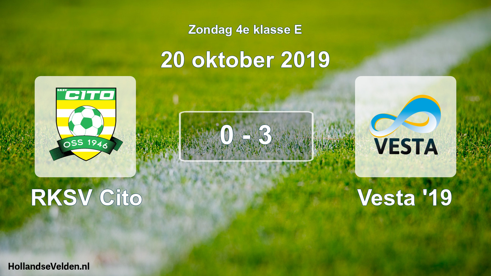Total number of matches played: RKSV Cito - SSA Vesta '19 0 - 3 (20 October 2019)