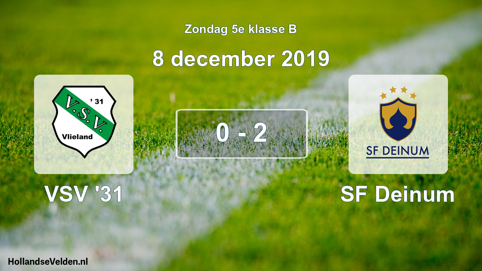 Total number of matches played: VSV '31 - SF Deinum 0 - 2 (8 December 2019)