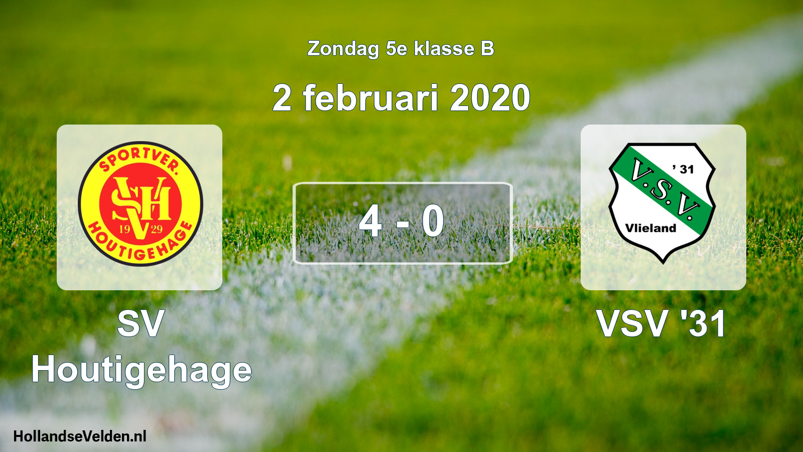 Total number of matches played: SV Houtigehage - VSV '31 4 - 0 (2 February 2020)
