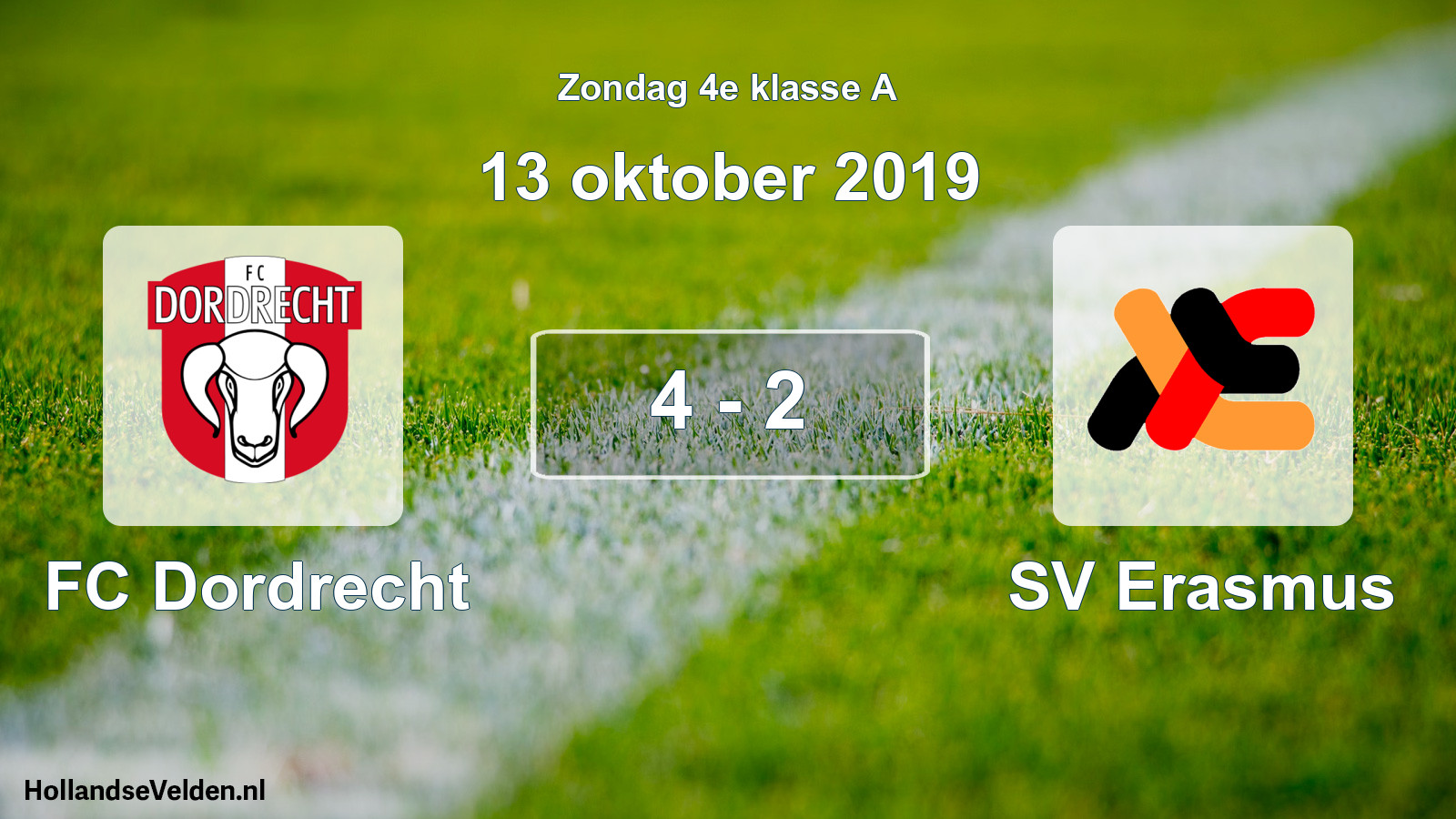 Total number of matches played: FC Dordrecht - SV Erasmus 4 - 2 (13 October 2019)