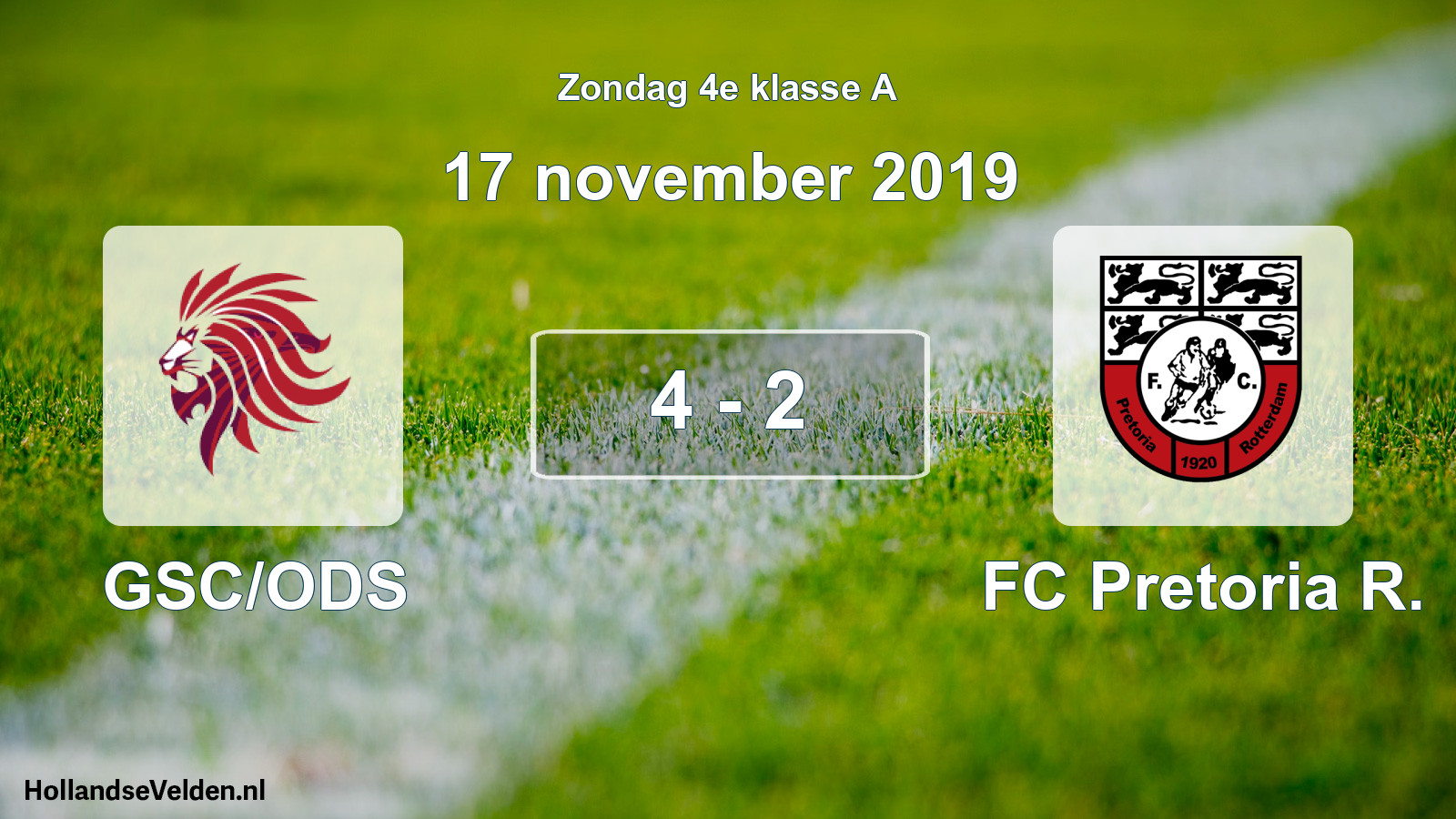 Total number of matches played: GSC/ODS - FC Pretoria R. 4 - 2 (17 November 2019)