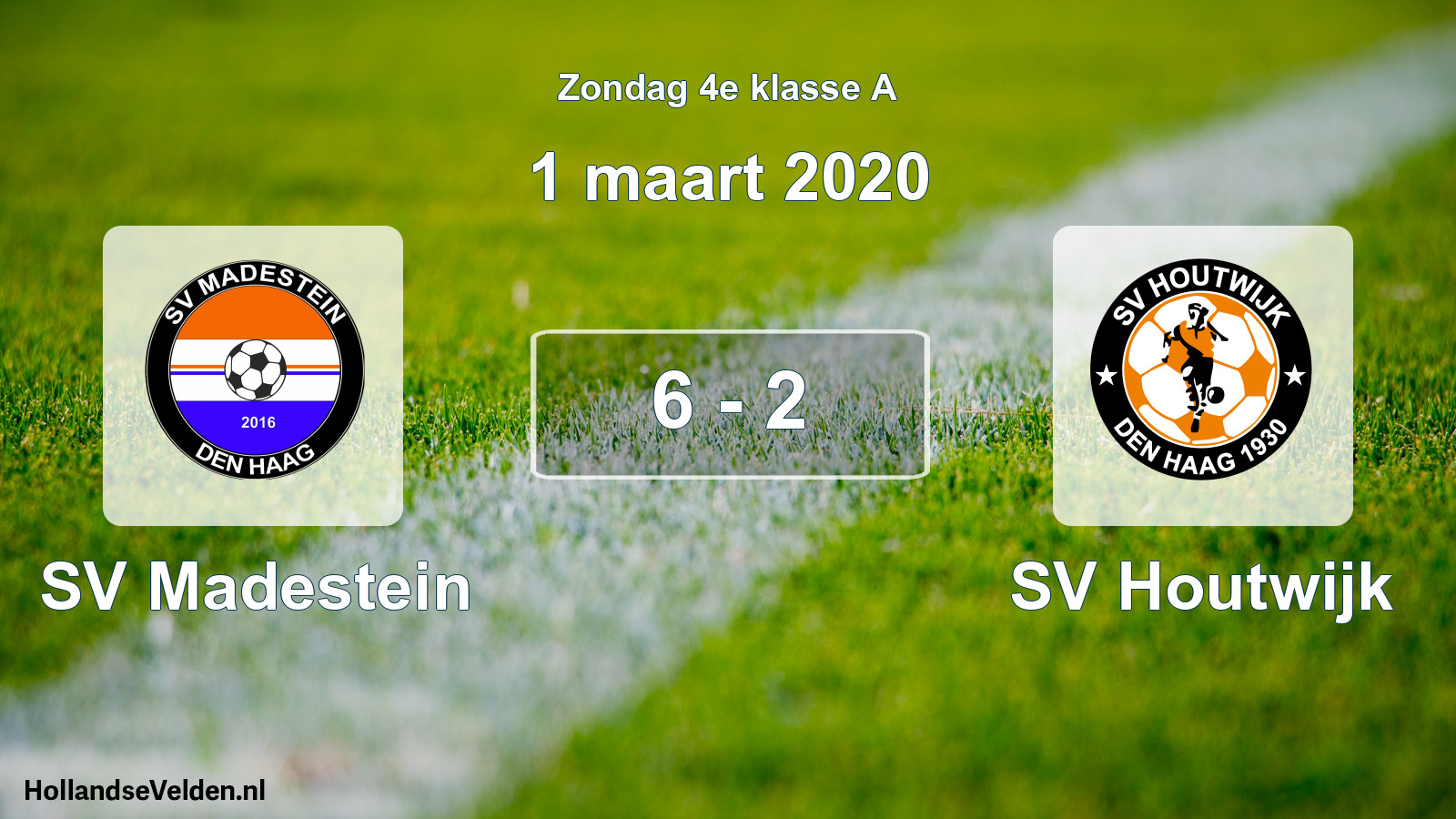 Total number of matches played: SV Madestein - SV Houtwijk 6 - 2 (1 March 2020)
