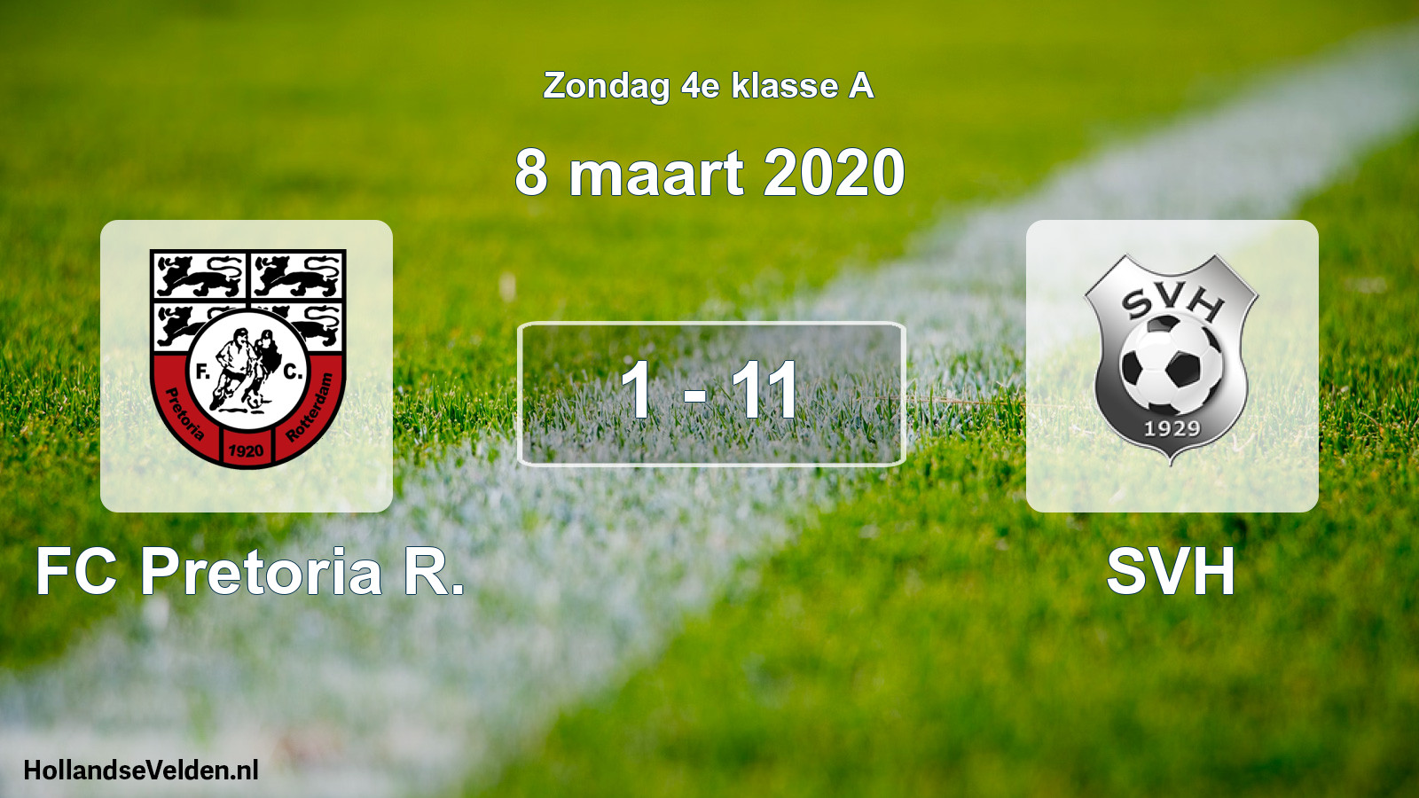 Total number of matches played: FC Pretoria R. - SVH 1 - 11 (8 March 2020)