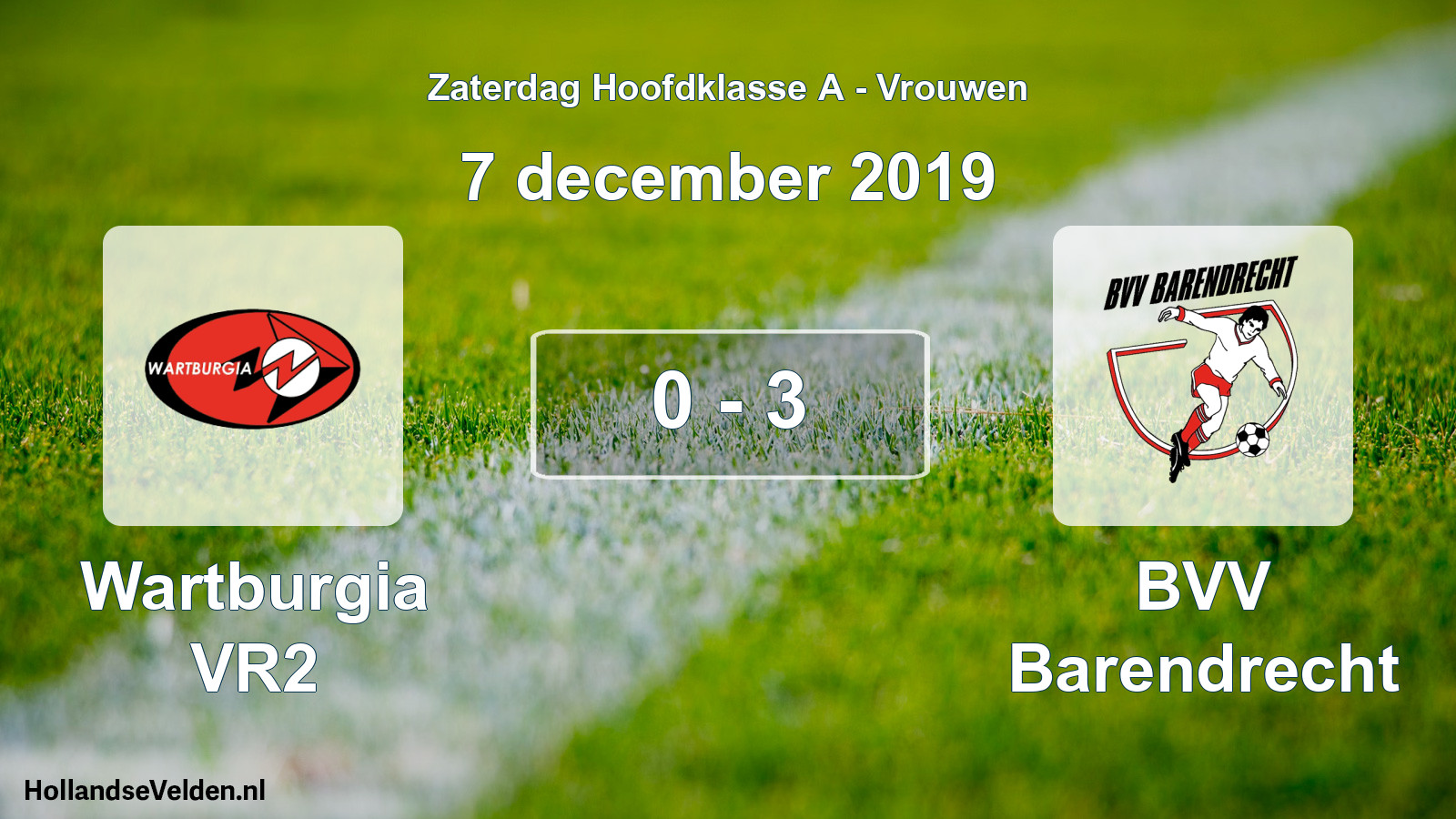 Total number of matches played: Wartburgia VR2 - BVV Barendrecht 0 - 3 (7 December 2019)