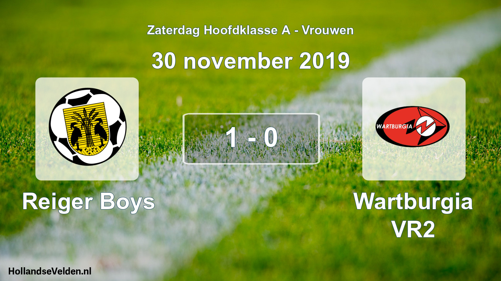 Total number of matches played: Reiger Boys - Wartburgia VR2 1 - 0 (30 November 2019)