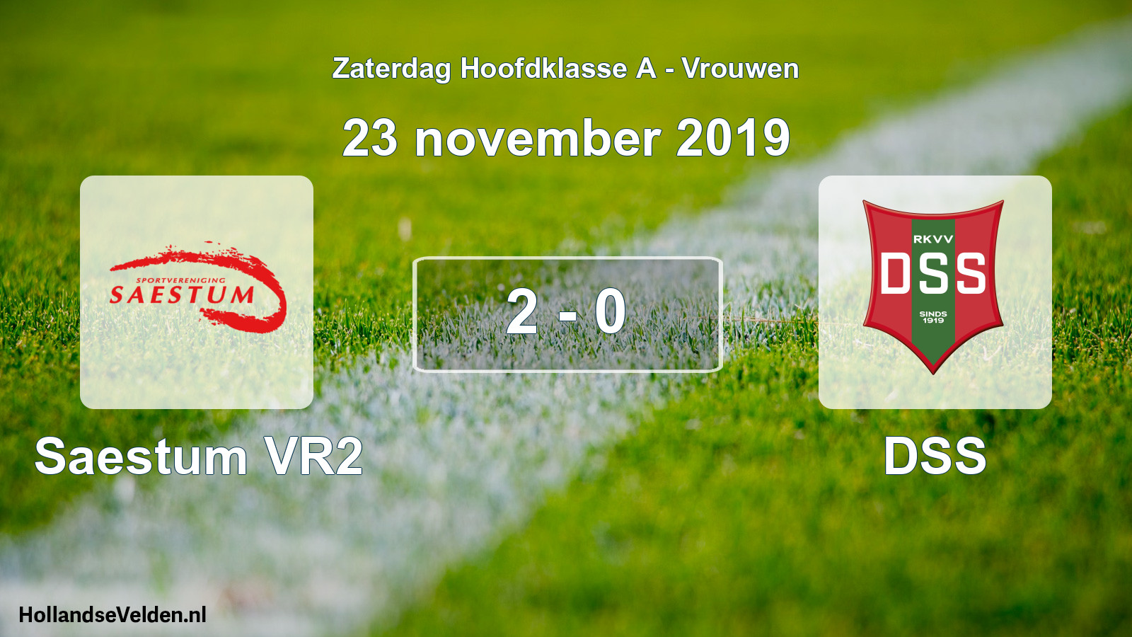 Total number of matches played: Saestum VR2 - DSS 2 - 0 (23 November 2019)