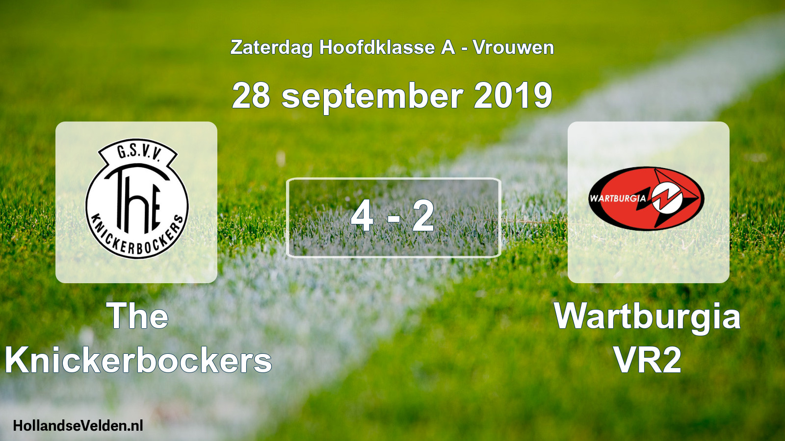Total number of matches played: The Knickerbockers - Wartburgia VR2 4 - 2 (28 September 2019)