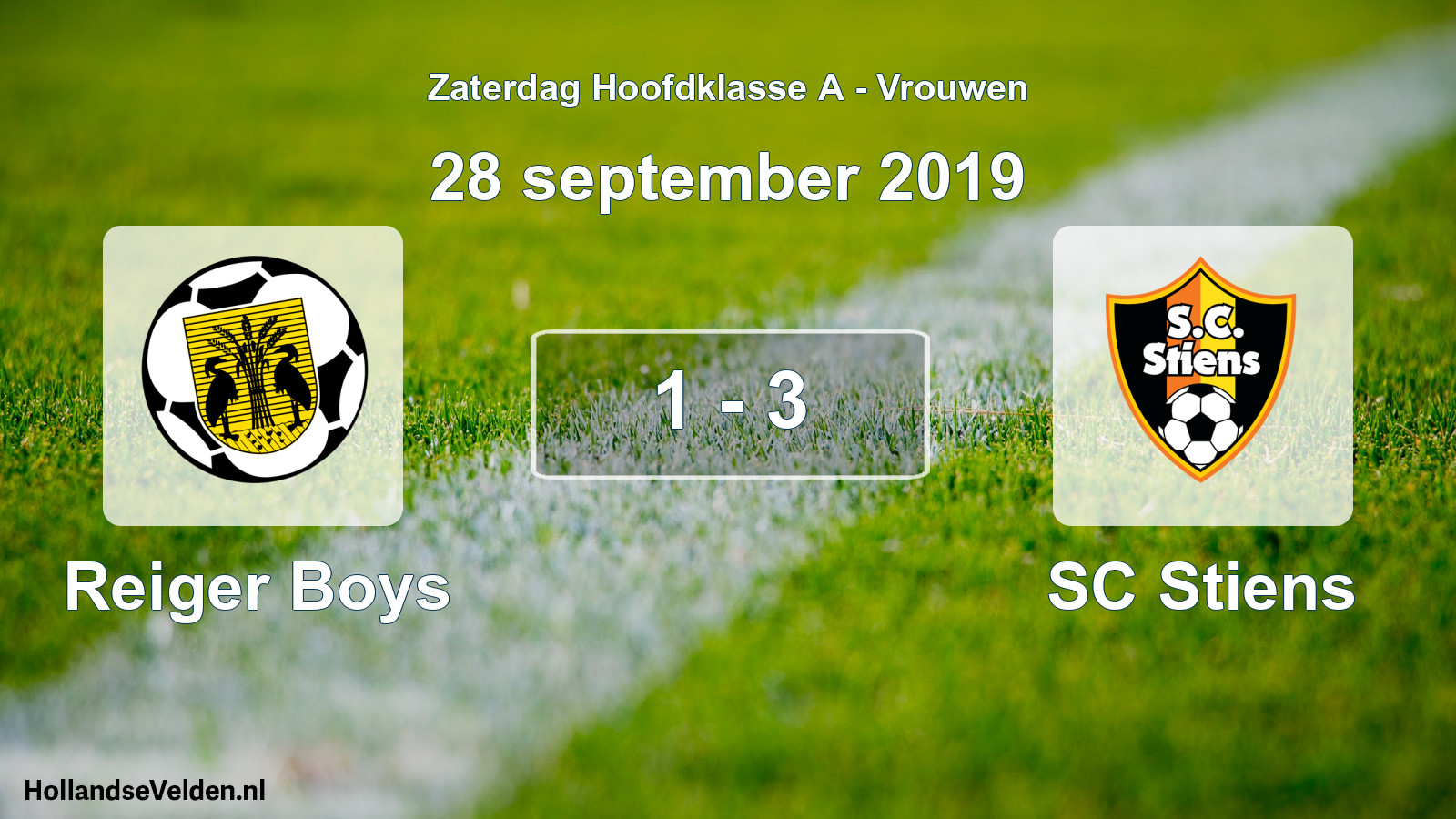 Total number of matches played: Reiger Boys - SC Stiens 1 - 3 (28 September 2019)