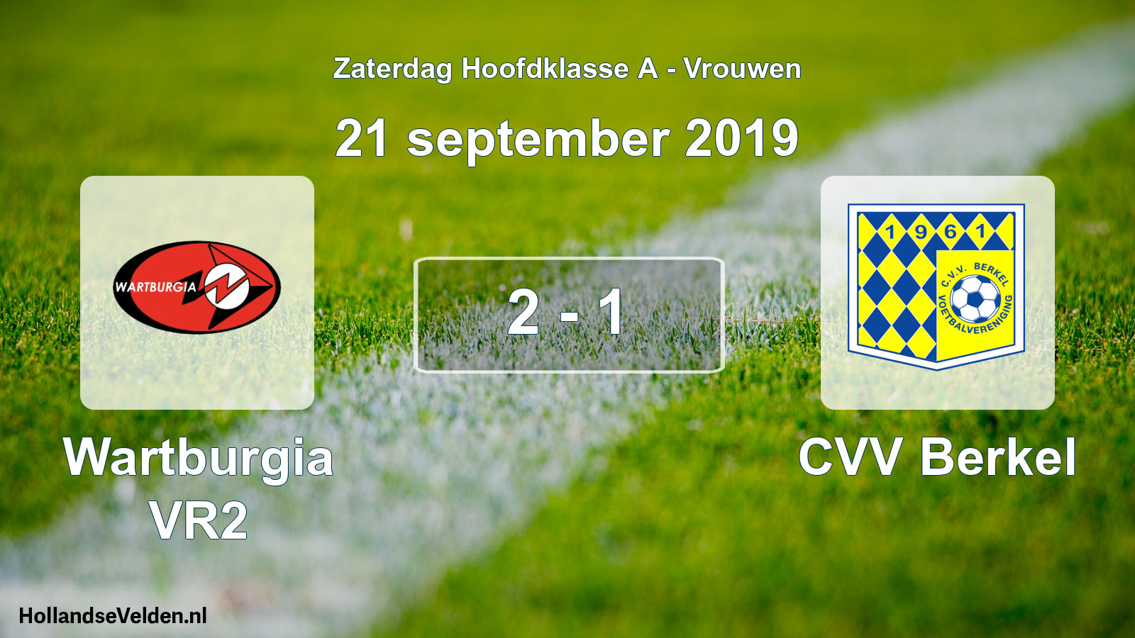 Total number of matches played: Wartburgia VR2 - CVV Berkel 2 - 1 (21 September 2019)