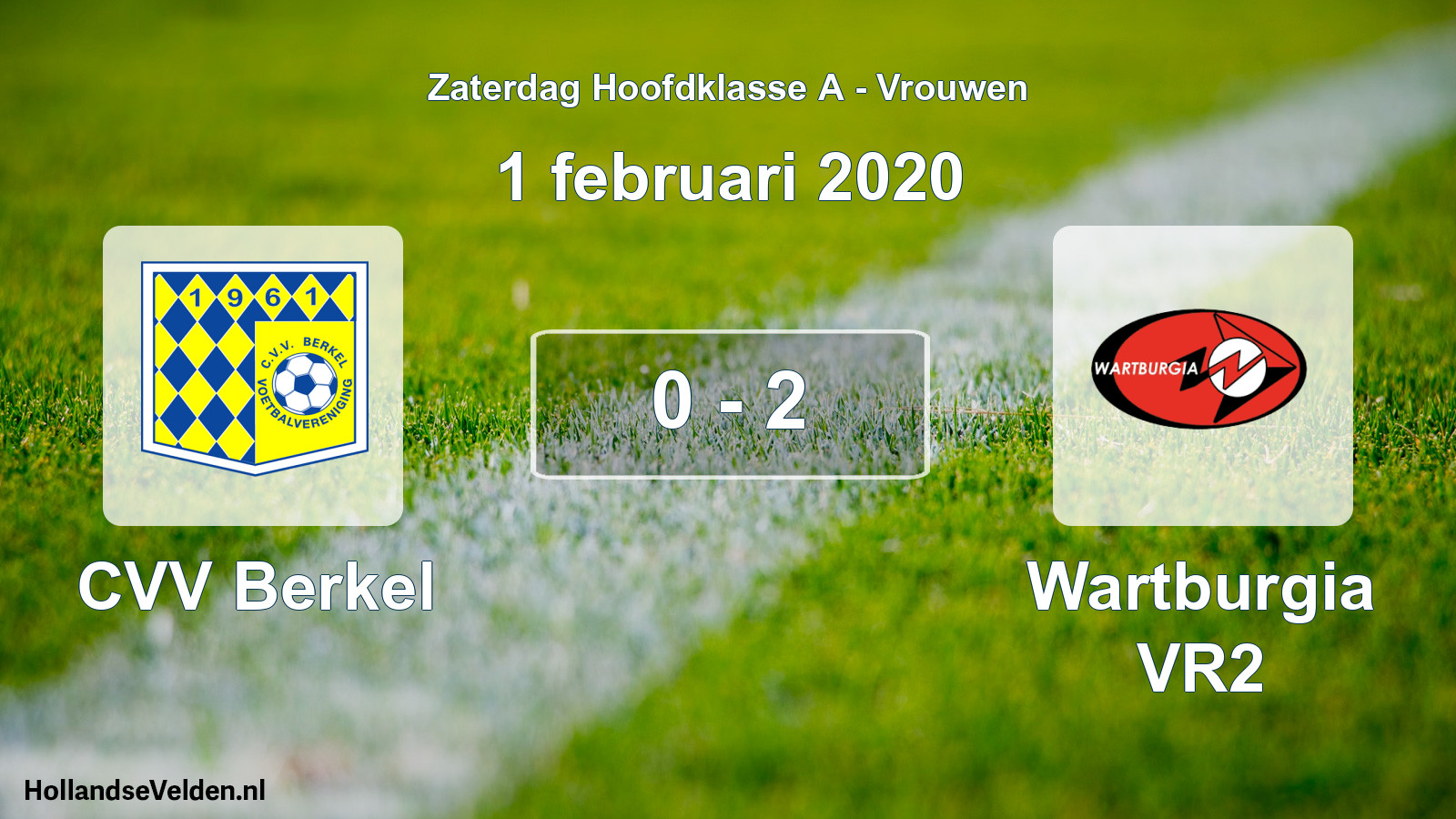 Total number of matches played: CVV Berkel - Wartburgia VR2 0 - 2 (1 February 2020)