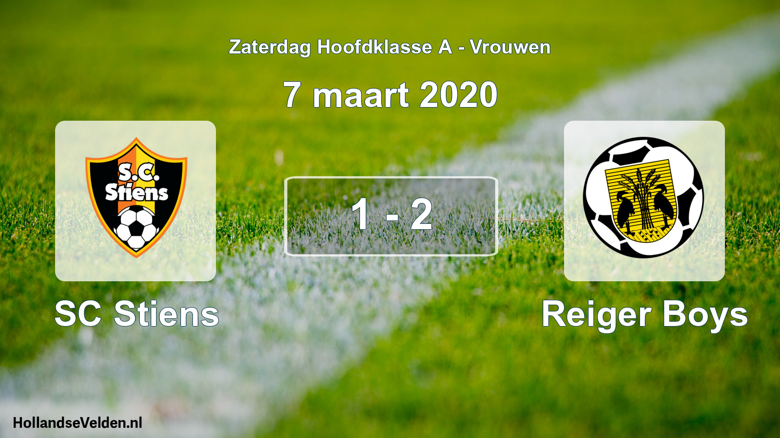 Total number of matches played: SC Stiens - Reiger Boys 1 - 2 (7 March 2020)