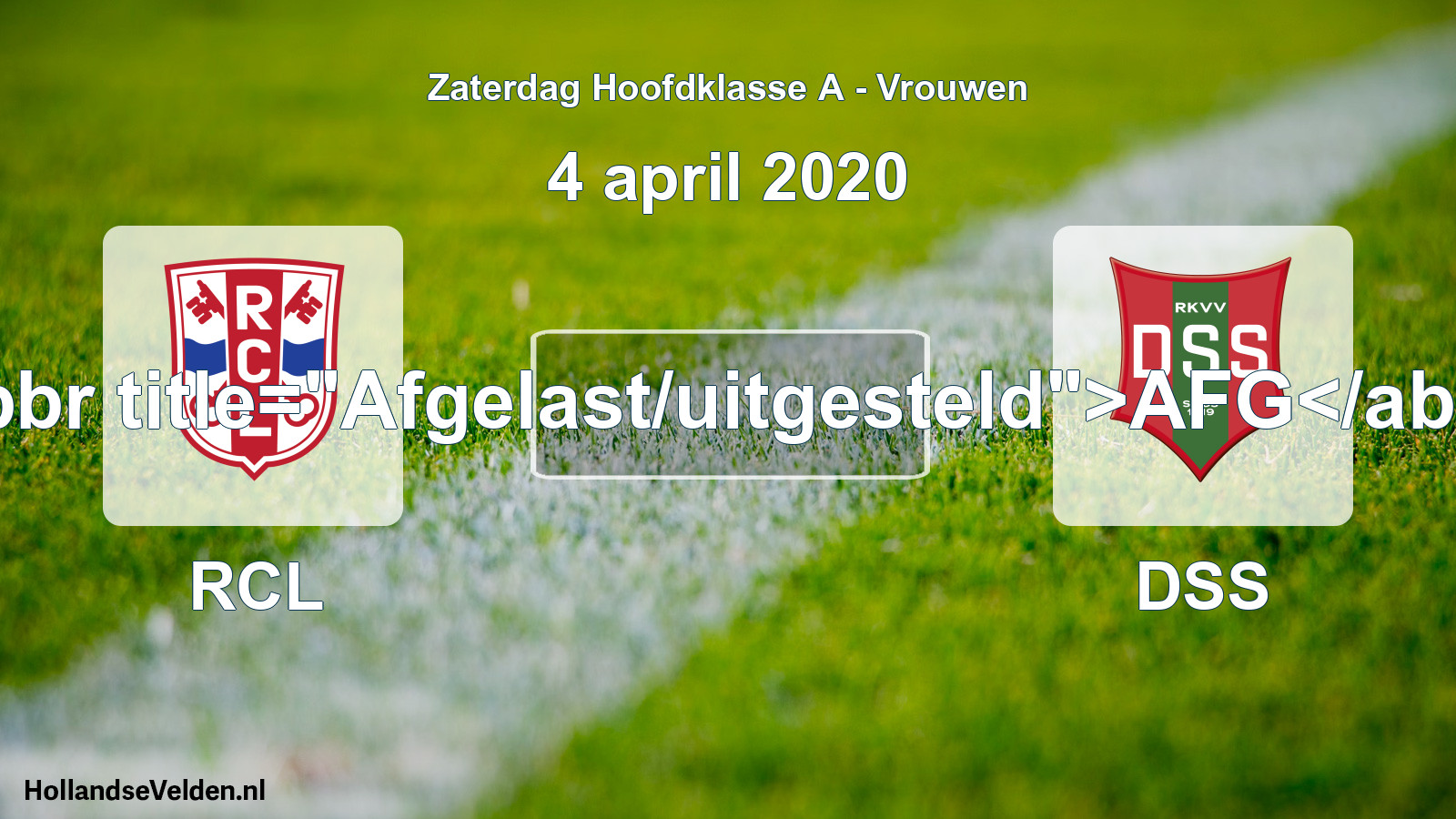 Scheduled Match: RCL - DSS (4 April 2020)