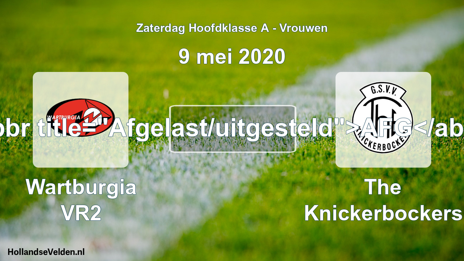 Scheduled Match: Wartburgia VR2 - The Knickerbockers (9 May 2020)