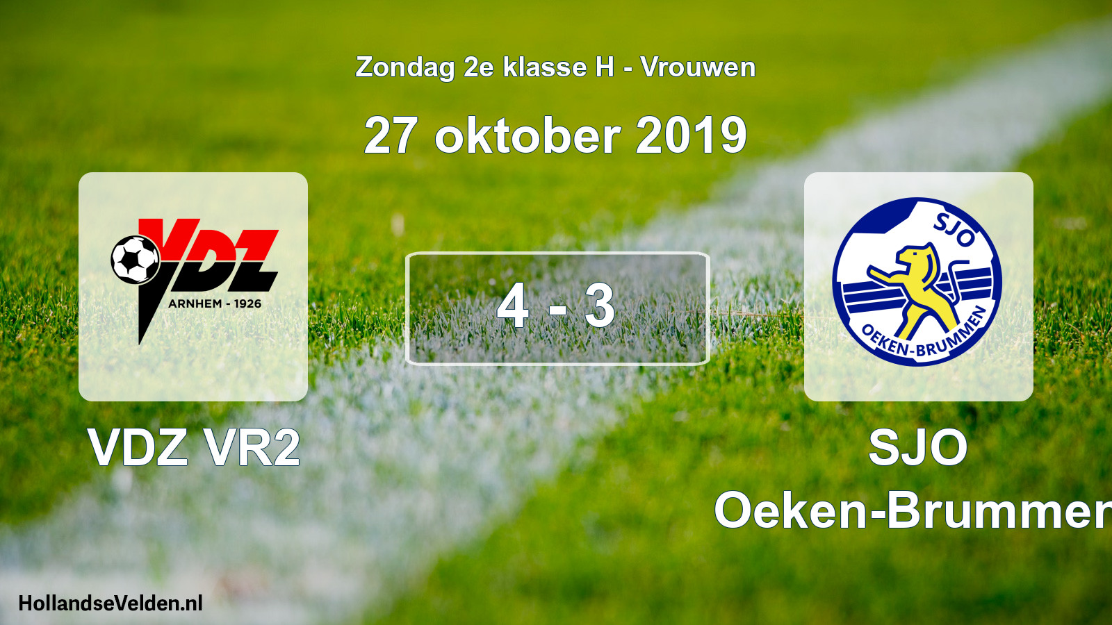 Gespeelde wedstrijd: VDZ VR2 - SJO Oeken-Brummen 4 - 3 (27 oktober 2019)