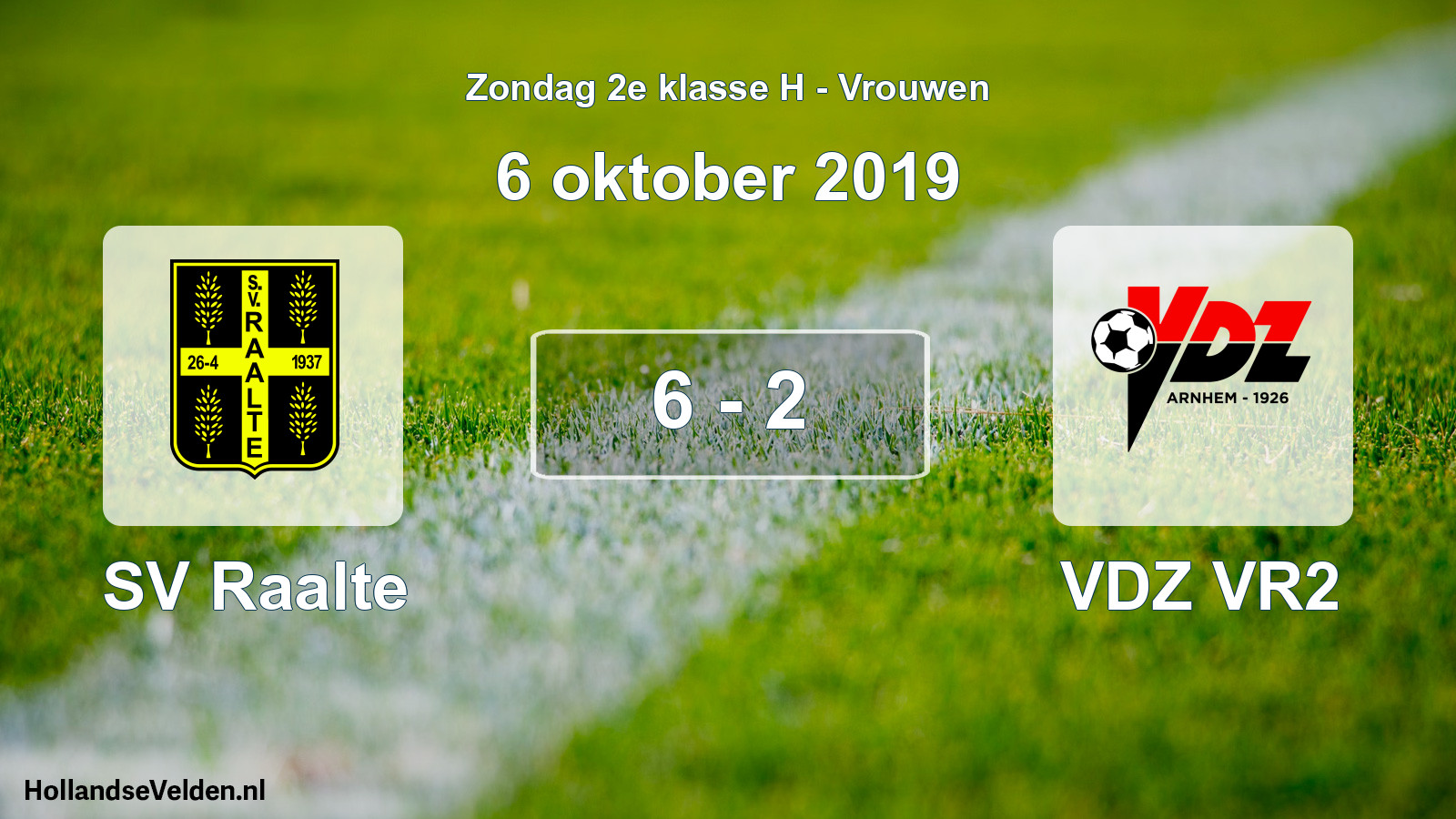 Gespeelde wedstrijd: SV Raalte - VDZ VR2 6 - 2 (6 oktober 2019)