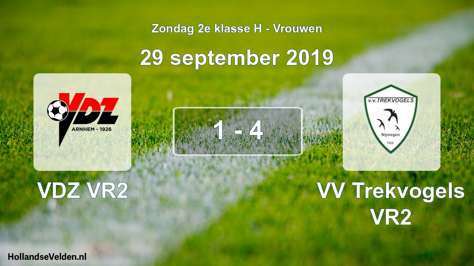 Gespeelde wedstrijd: VDZ VR2 - VV Trekvogels VR2 1 - 4 (29 september 2019)