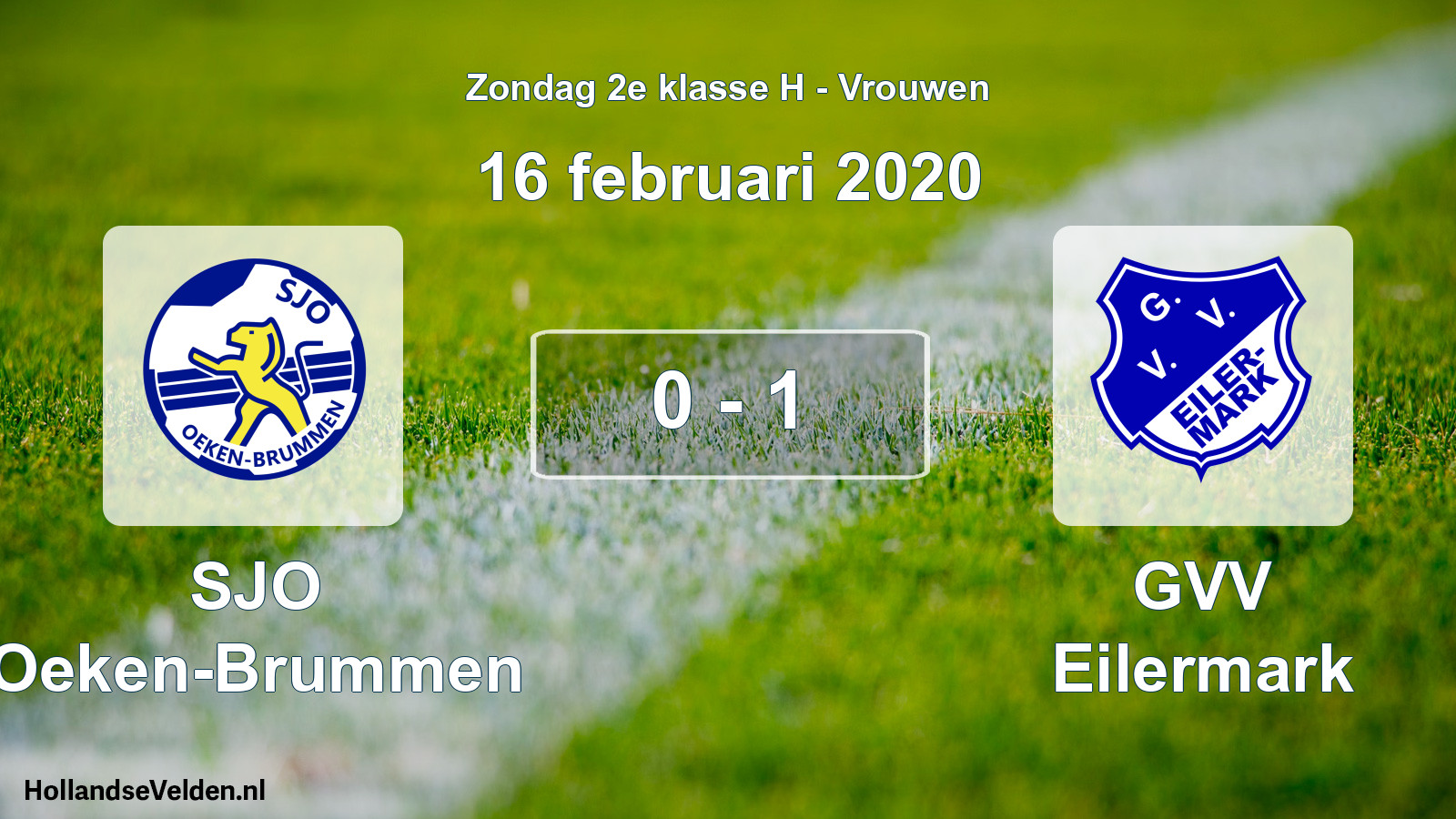 Gespeelde wedstrijd: SJO Oeken-Brummen - GVV Eilermark 0 - 1 (16 februari 2020)