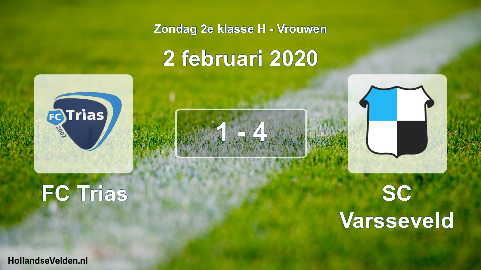 Gespeelde wedstrijd: FC Trias - SC Varsseveld 1 - 4 (2 februari 2020)