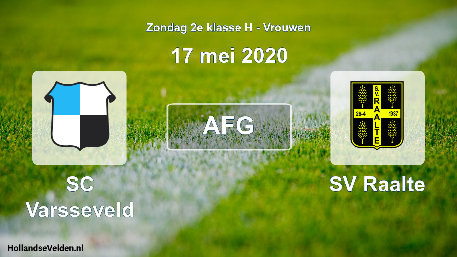 Scheduled Match: SC Varsseveld - SV Raalte (17 May 2020)