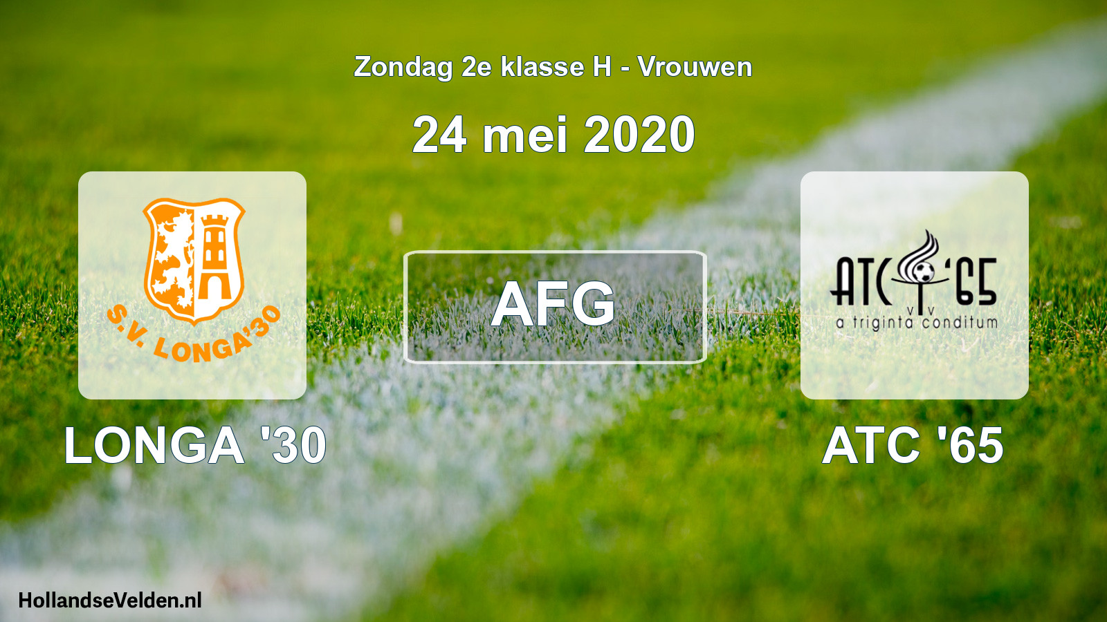Geplande wedstrijd: LONGA '30 - ATC '65 (24 mei 2020)