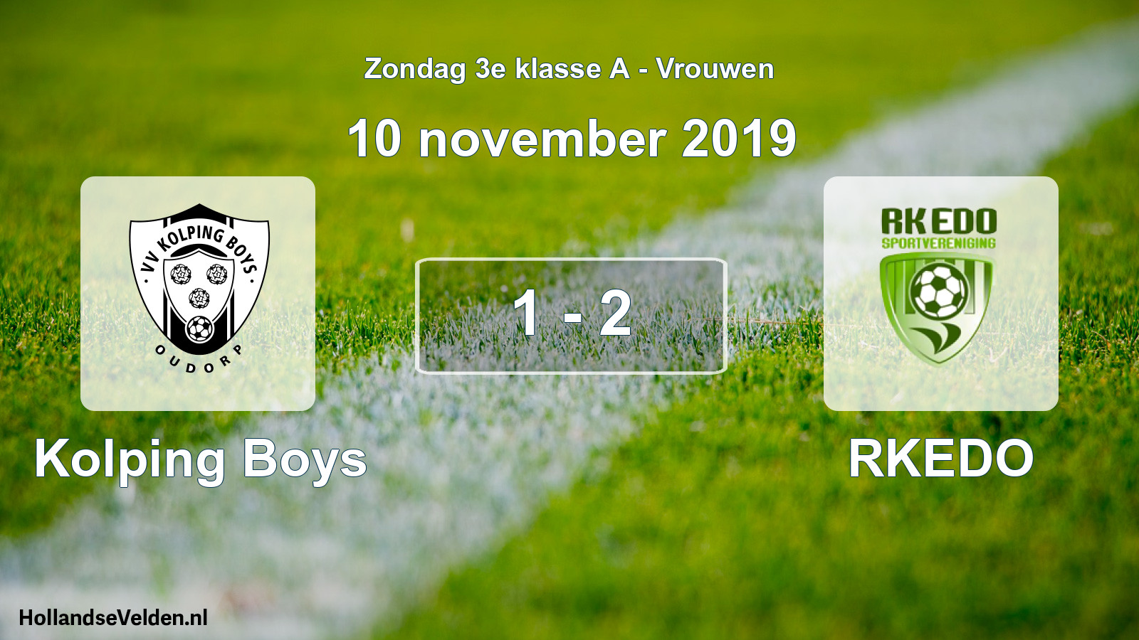 Total number of matches played: Kolping Boys - RKEDO 1 - 2 (10 November 2019)