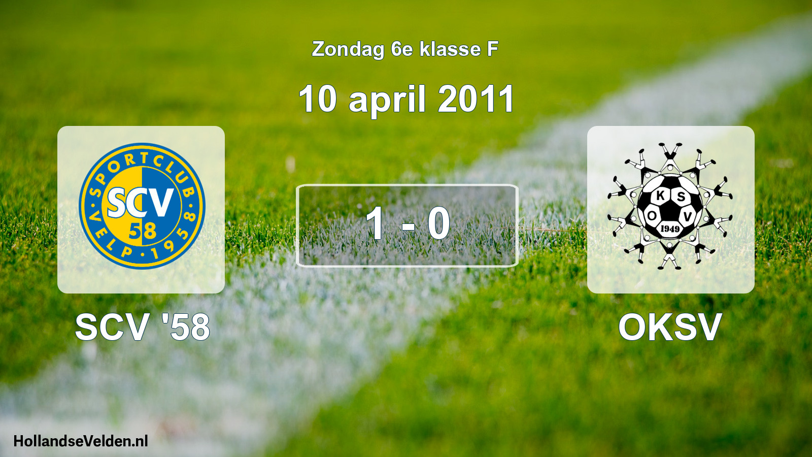 Total number of matches played: SCV '58 - OKSV 1 - 0 (10 April 2011)