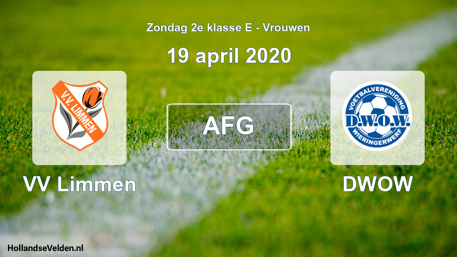 Scheduled Match: VV Limmen - DWOW (19 April 2020)