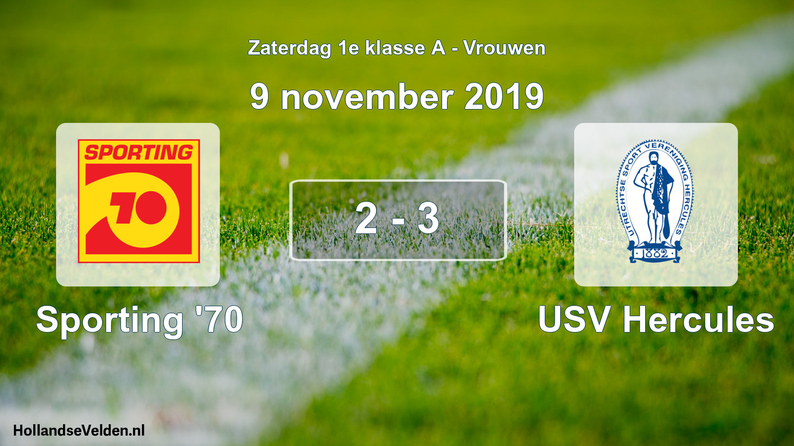 Total number of matches played: Sporting '70 - USV Hercules 2 - 3 (9 November 2019)