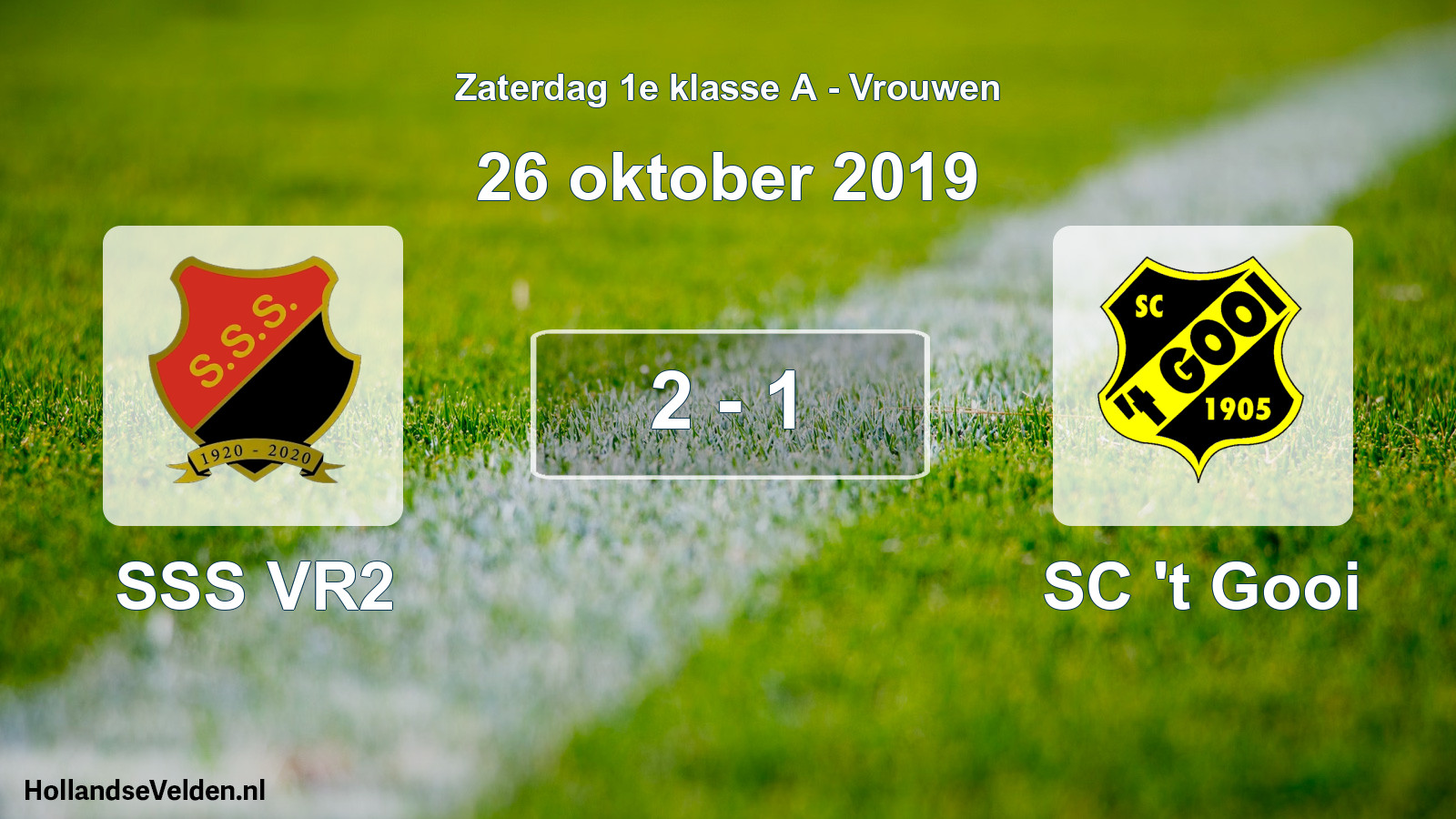 Total number of matches played: SSS VR2 - SC 't Gooi 2 - 1 (26 October 2019)