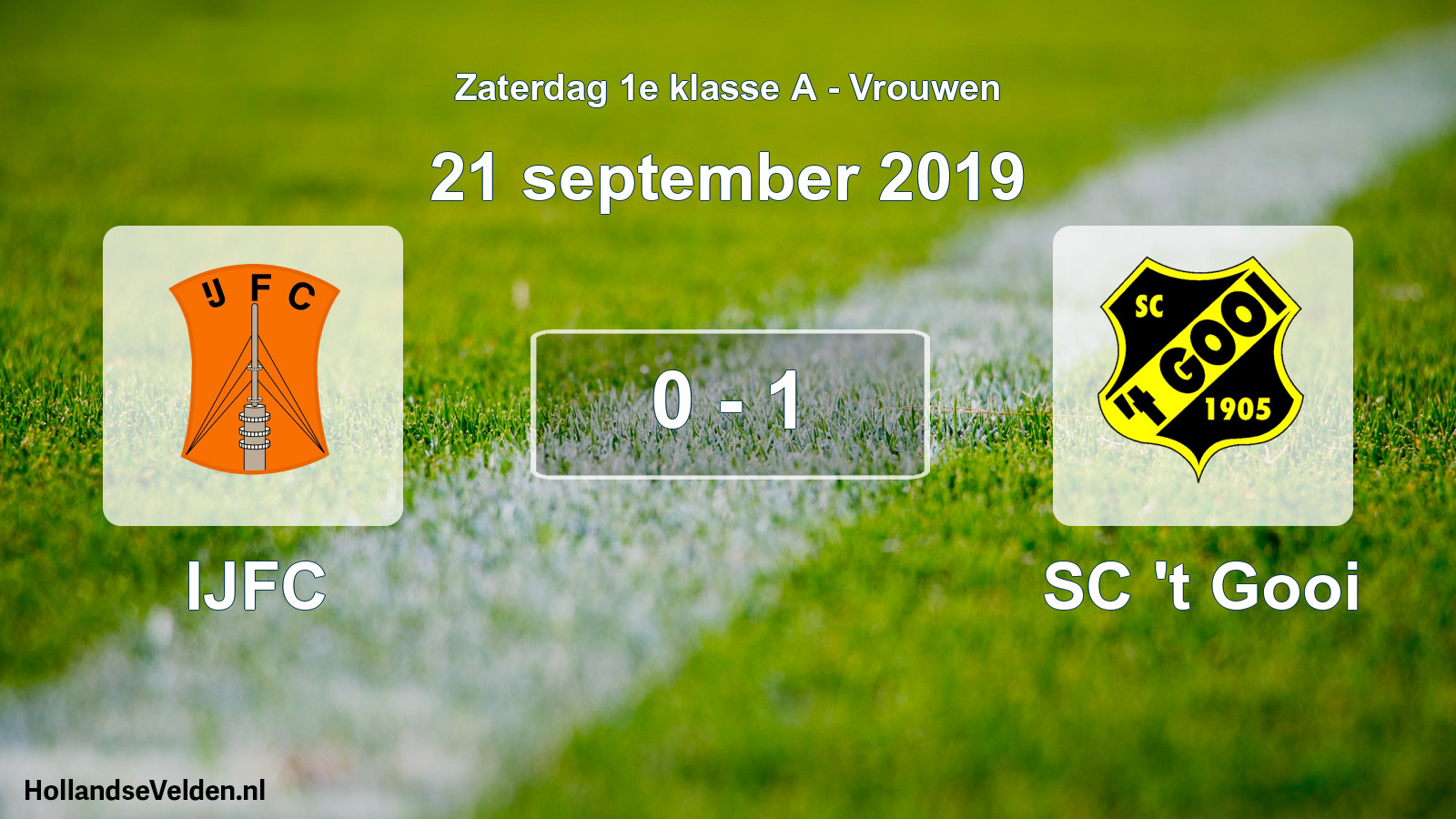 Total number of matches played: IJFC - SC 't Gooi 0 - 1 (21 September 2019)