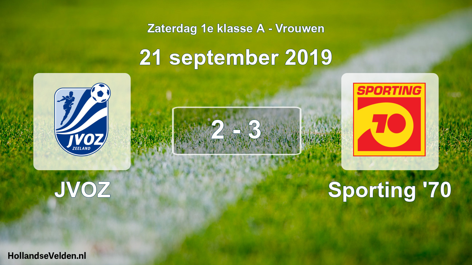 Total number of matches played: JVOZ - Sporting '70 2 - 3 (21 September 2019)