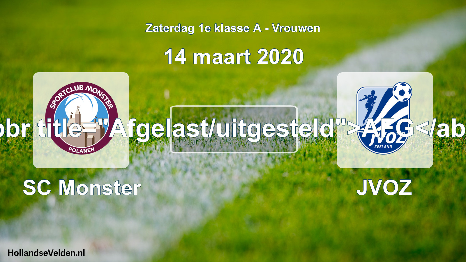Scheduled Match: SC Monster - JVOZ (14 March 2020)