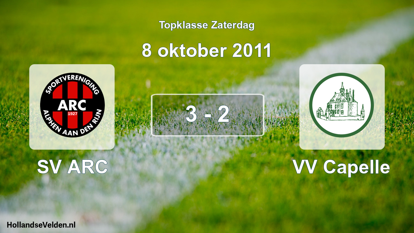 Total number of matches played: SV ARC - VV Capelle 3 - 2 (8 October 2011)