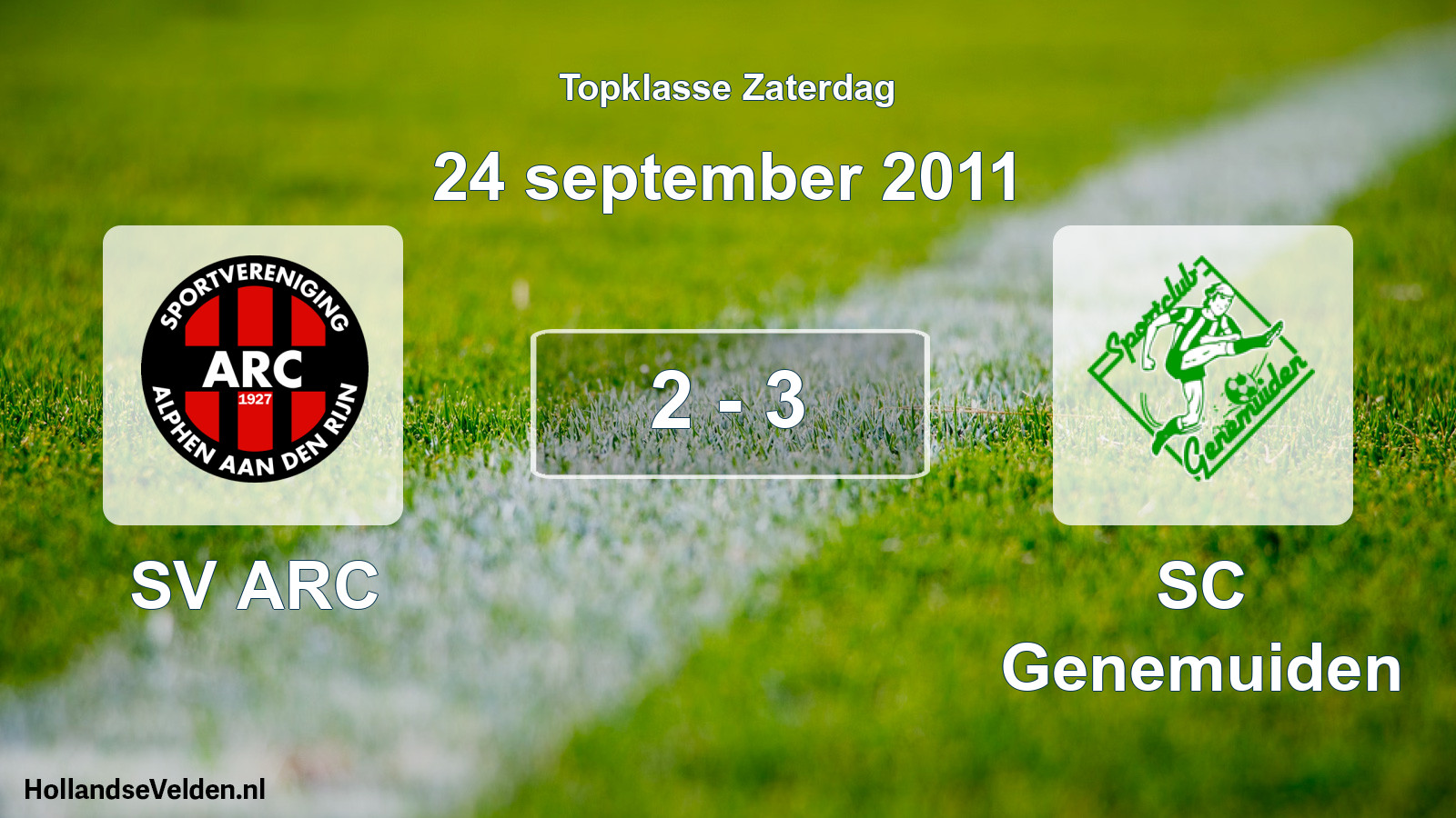 Total number of matches played: SV ARC - SC Genemuiden 2 - 3 (24 September 2011)