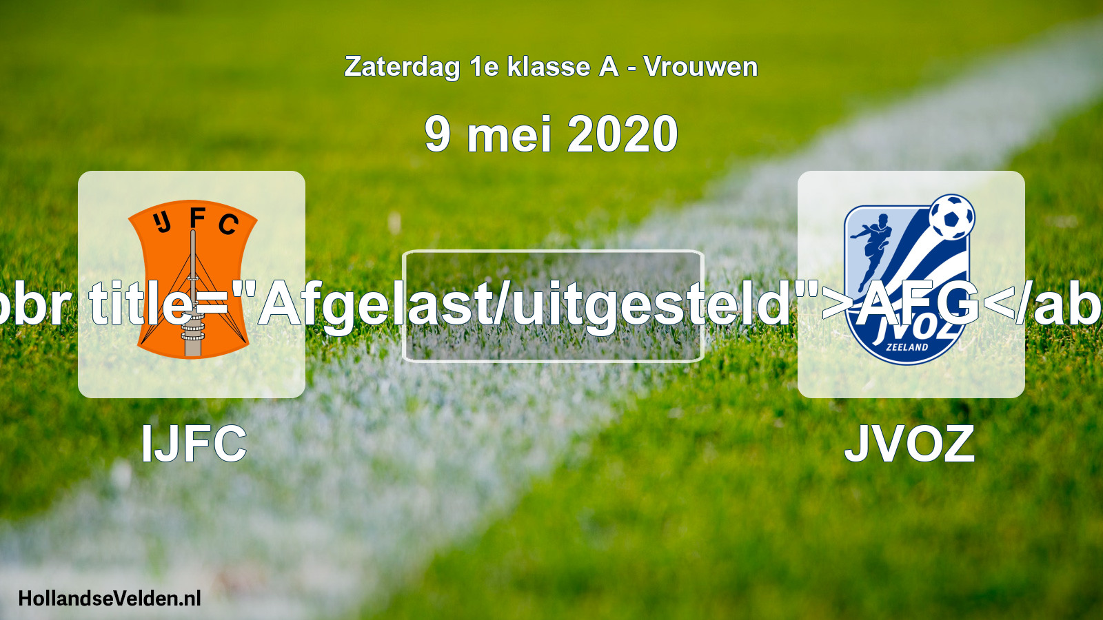 Scheduled Match: IJFC - JVOZ (9 May 2020)