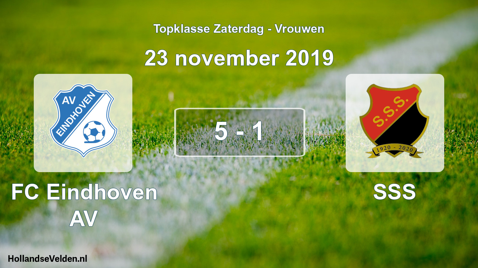 Total number of matches played: FC Eindhoven AV - SSS 5 - 1 (23 November 2019)
