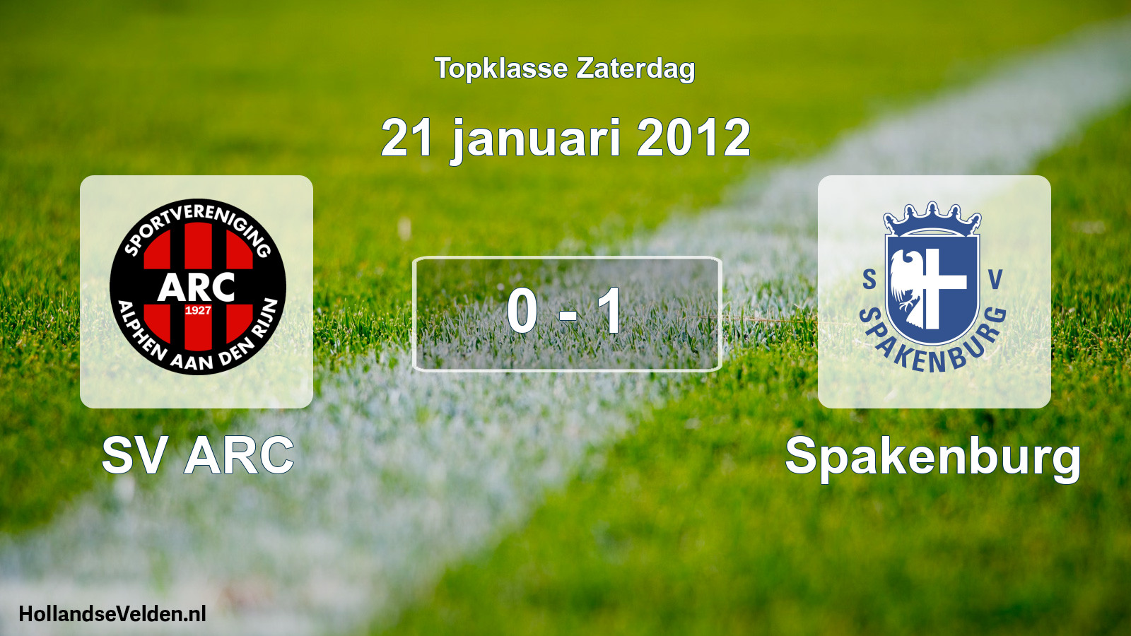 Total number of matches played: SV ARC - Spakenburg 0 - 1 (21 January 2012)