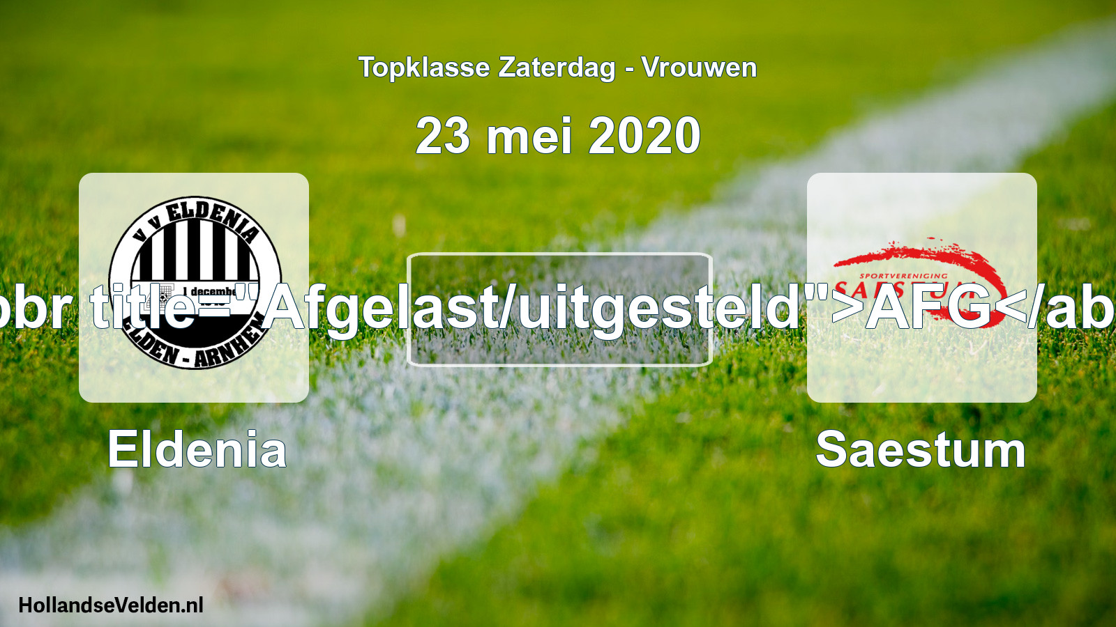 Scheduled Match: Eldenia - Saestum (23 May 2020)