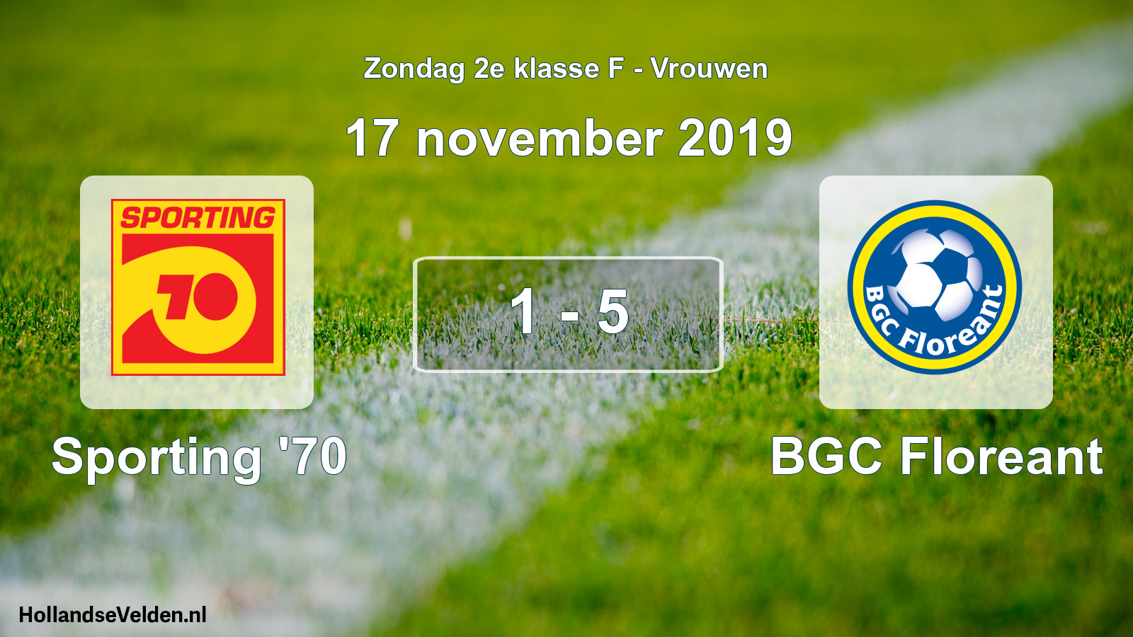Total number of matches played: Sporting '70 - BGC Floreant 1 - 5 (17 November 2019)