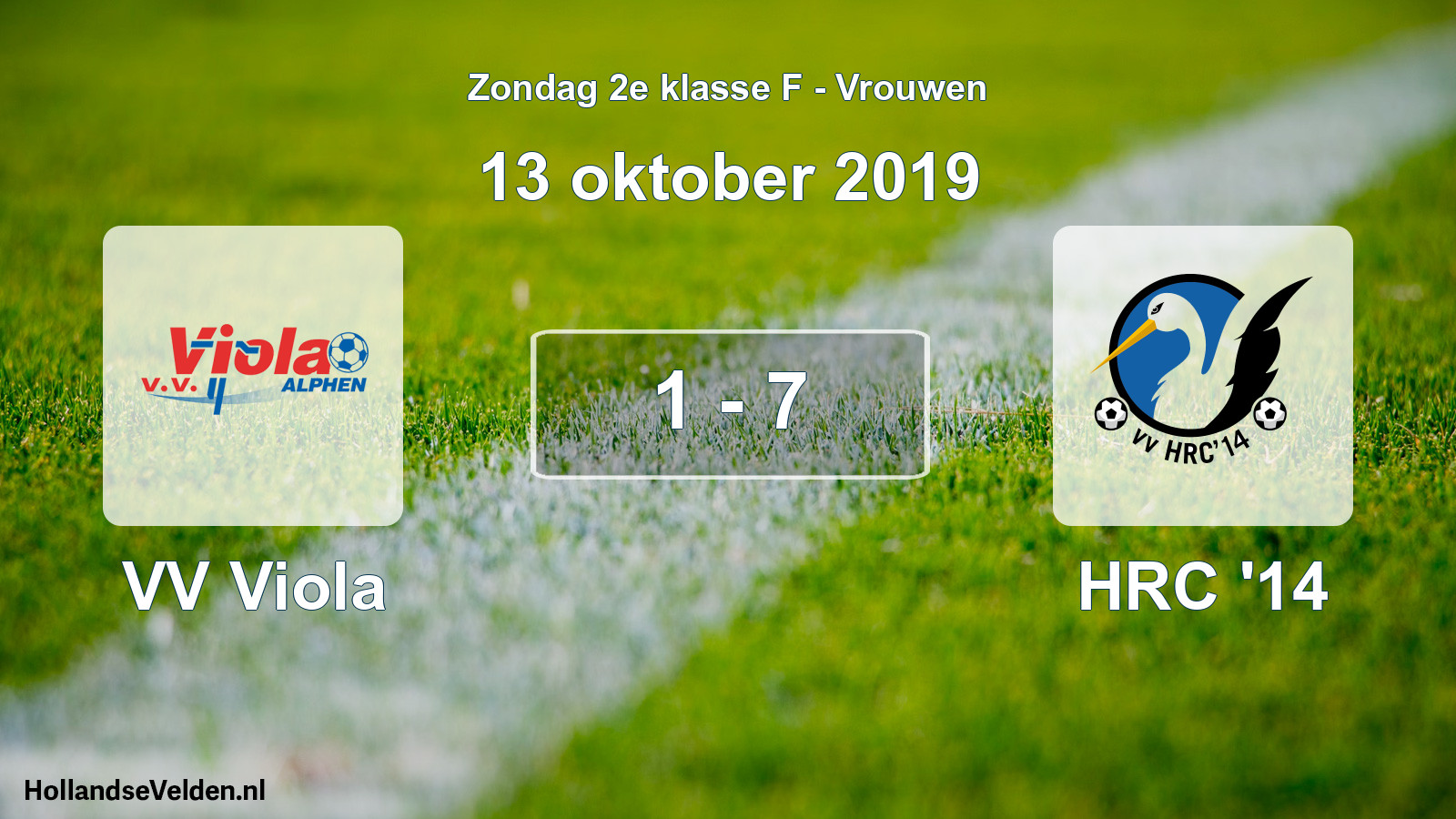 Total number of matches played: VV Viola - HRC '14 1 - 7 (13 October 2019)