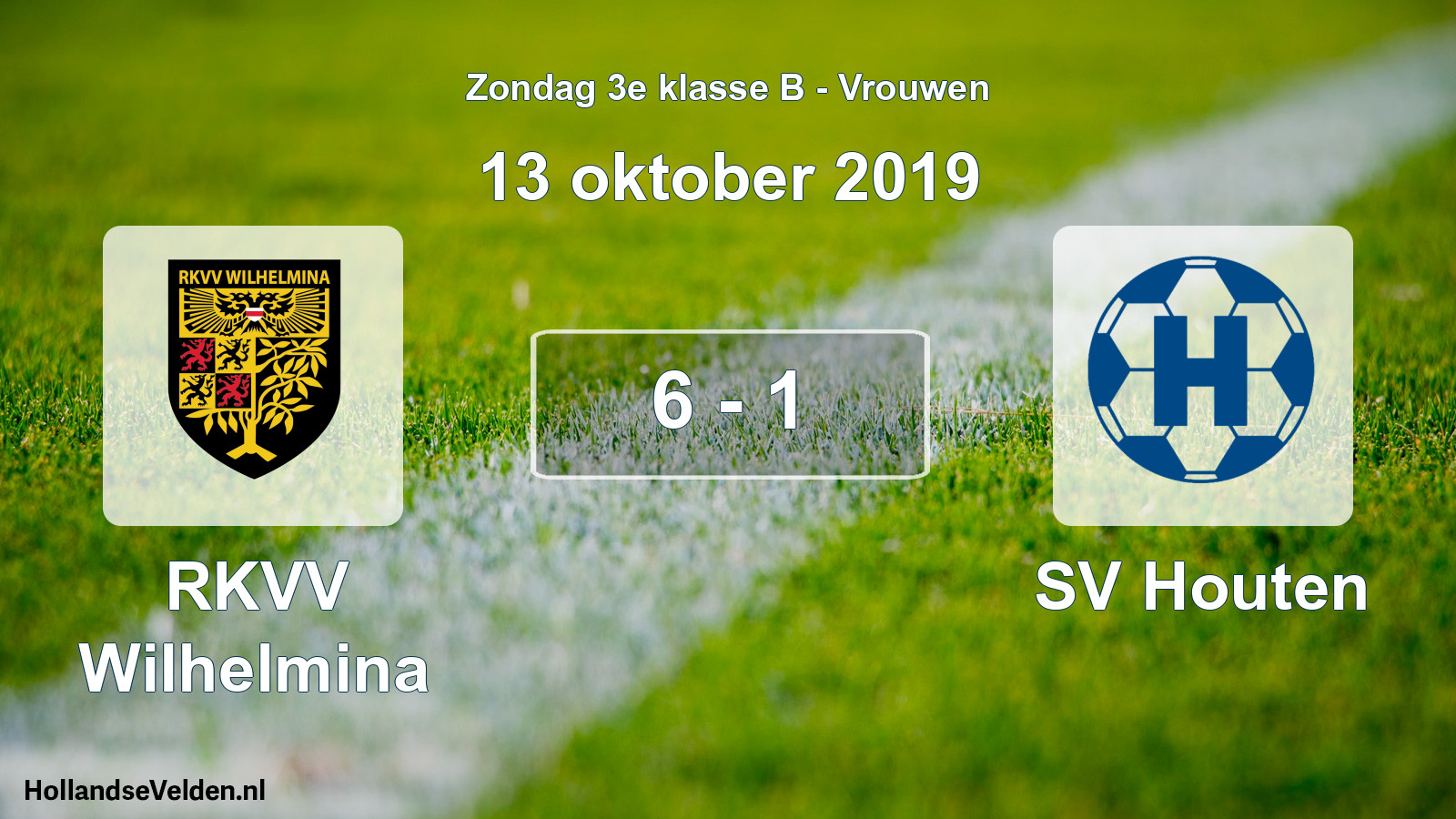 Total number of matches played: RKVV Wilhelmina - SV Houten 6 - 1 (13 October 2019)
