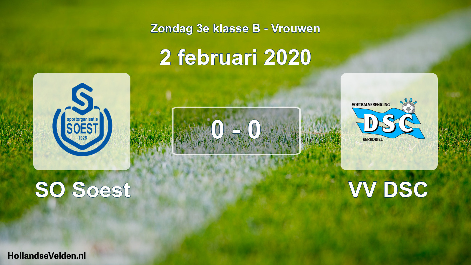 Total number of matches played: SO Soest - VV DSC 0 - 0 (2 February 2020)