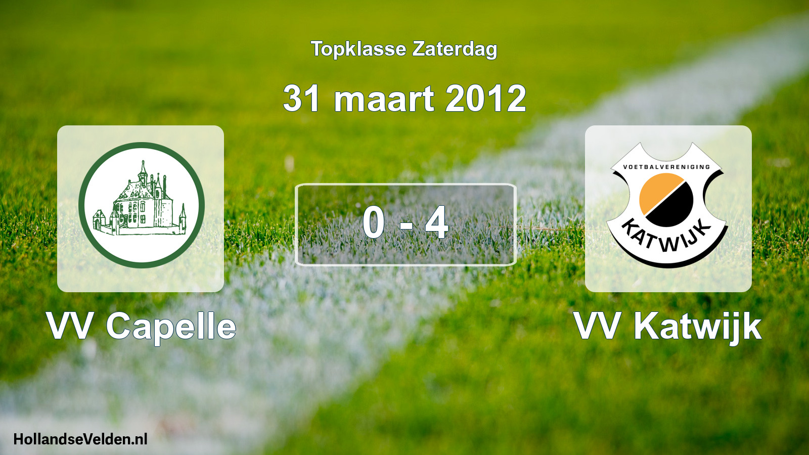 Total number of matches played: VV Capelle - VV Katwijk 0 - 4 (31 March 2012)