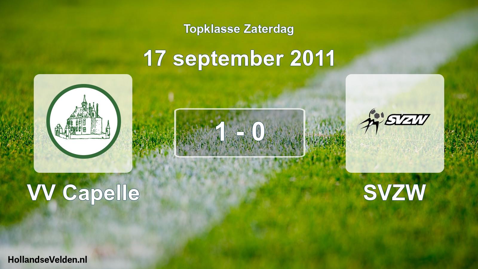 Total number of matches played: VV Capelle - SVZW 1 - 0 (17 September 2011)