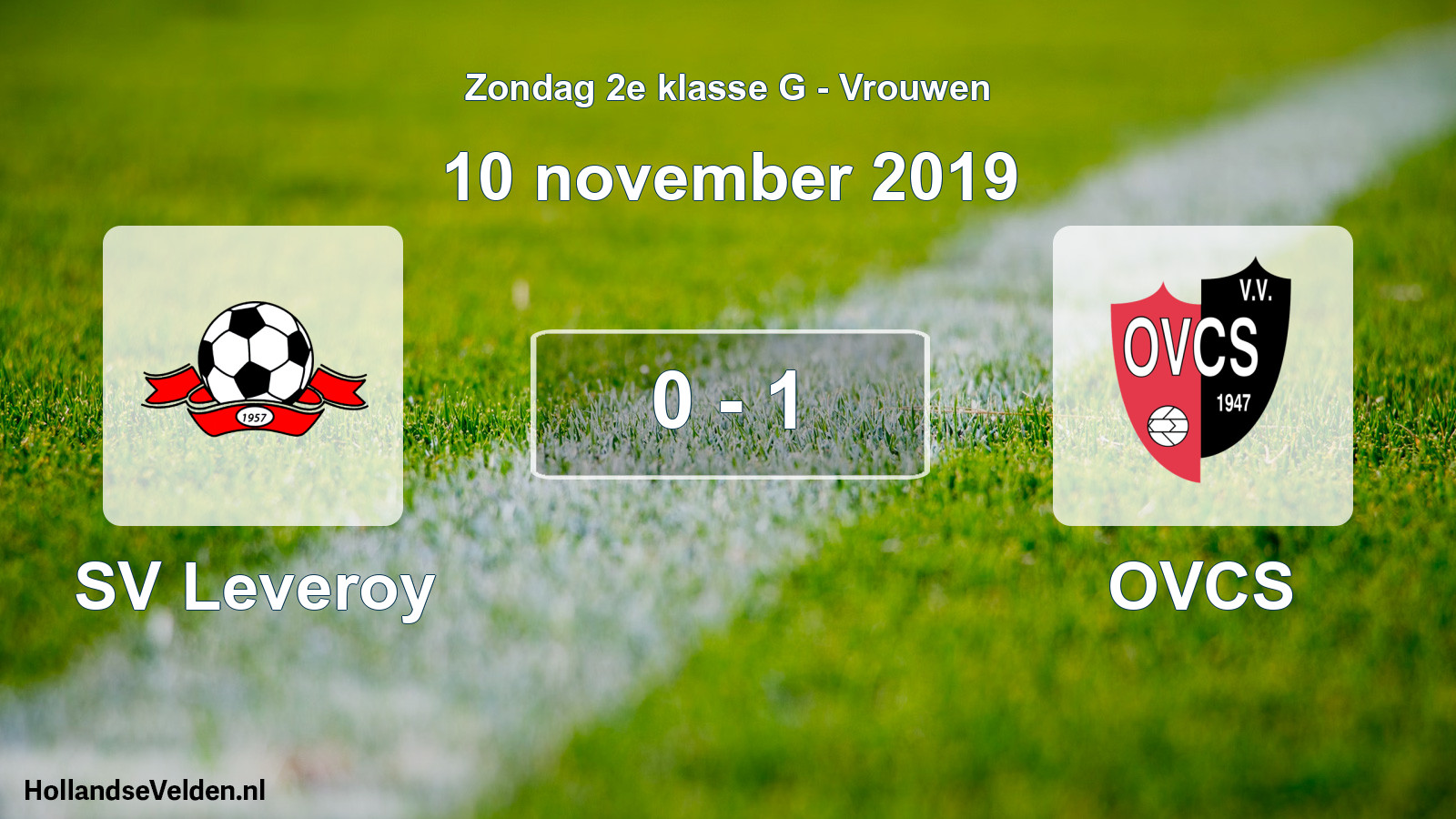 Gespeelde wedstrijd: SV Leveroy - OVCS 0 - 1 (10 november 2019)