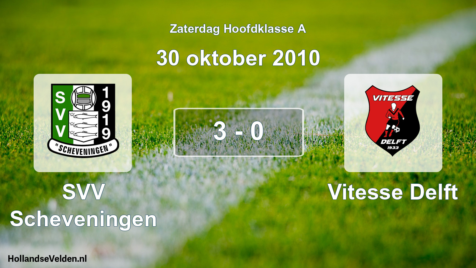 Total number of matches played: SVV Scheveningen - Vitesse Delft 3 - 0 (30 October 2010)