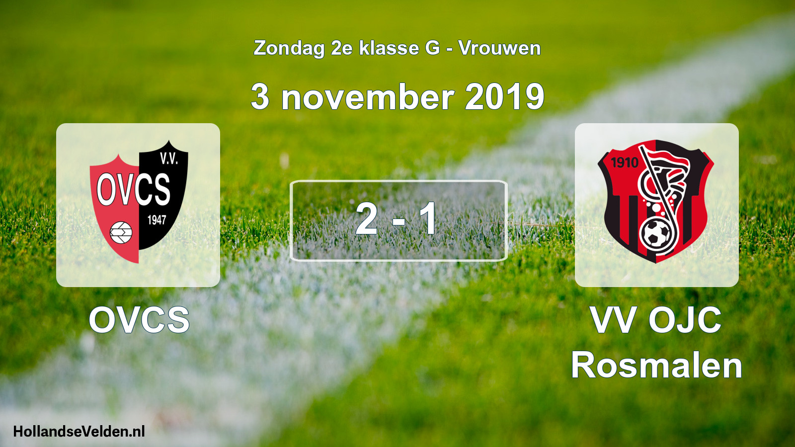Gespeelde wedstrijd: OVCS - VV OJC Rosmalen 2 - 1 (3 november 2019)