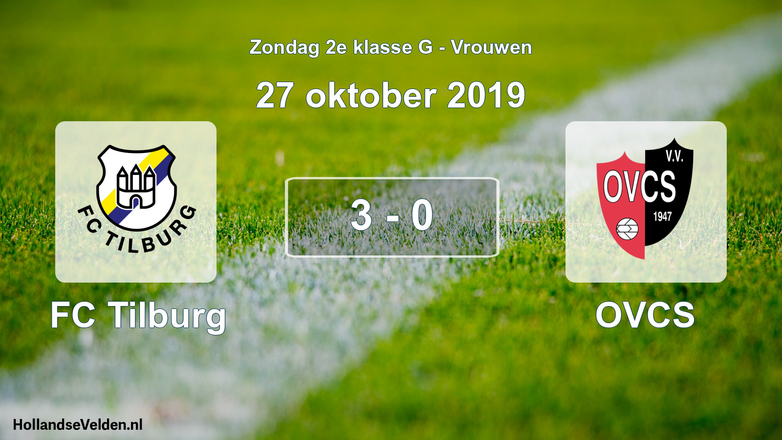Gespeelde wedstrijd: FC Tilburg - OVCS 3 - 0 (27 oktober 2019)