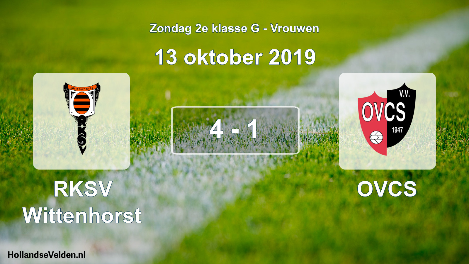 Gespeelde wedstrijd: RKSV Wittenhorst - OVCS 4 - 1 (13 oktober 2019)